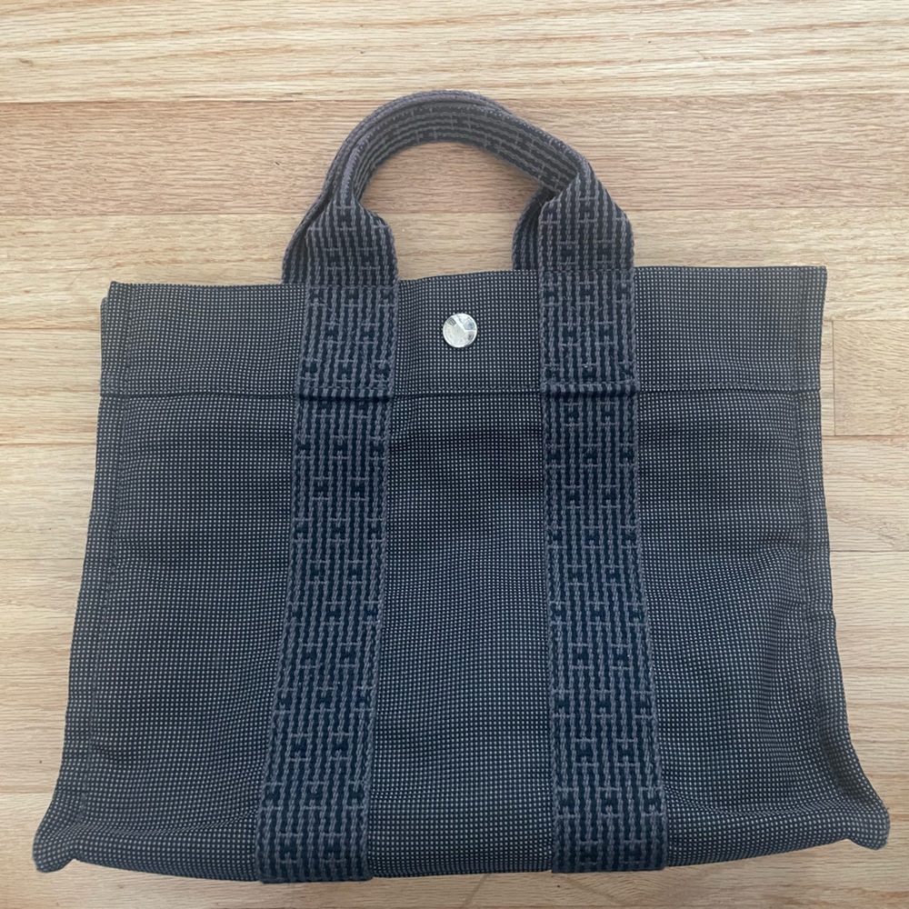 Hermes Herline canvas tote
